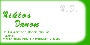 miklos danon business card